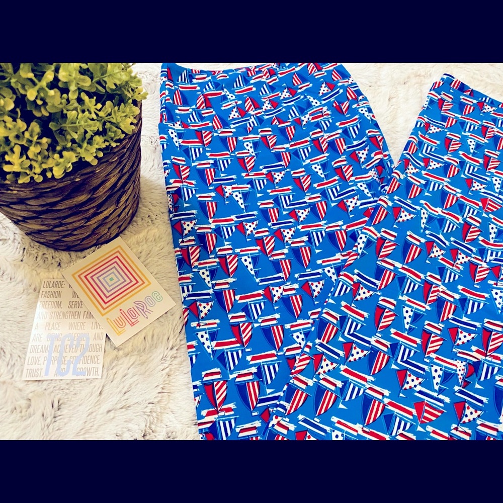 LulaRoe tc2 Sailboat leggings